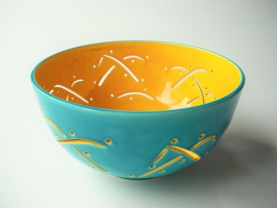 浅黄交趾 武蔵野鉢 (共箱)中村翠嵐 - 茶道具販売 栗林園 浅黄交趾 武蔵野鉢 (共箱)中村翠嵐 - 茶道具販売 栗林園