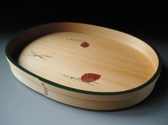松葉絵 曲菓子盆 (共箱)二代 橋村萬象 - 茶道具販売 栗林園 松葉絵 曲菓子盆 (共箱)二代 橋村萬象 - 茶道具販売 栗林園