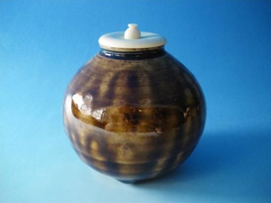 唐津焼 茶入 (共箱)井上東也 - 茶道具販売 栗林園