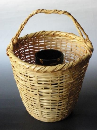 花入 方円籠 即中斎好写 和田菁竺 紙箱入 茶道具 花器 花籠 伝統