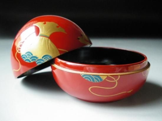 山中塗 宝尽し宝珠香合 (共箱)多田桂寛 - 茶道具販売 栗林園 山中塗 宝尽し宝珠香合 (共箱)多田桂寛 - 茶道具販売 栗林園