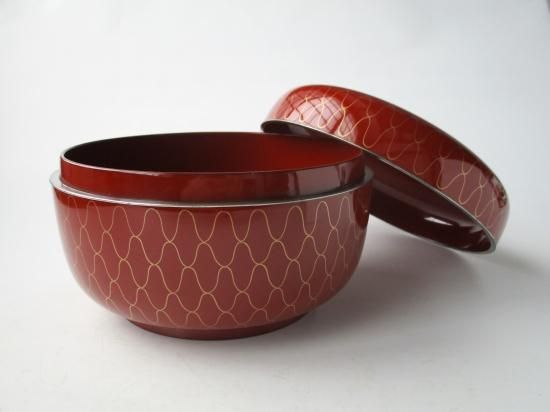 【茶道具】網目朱菓子器（紙箱） 茶道具】網目朱菓子器（紙箱）
