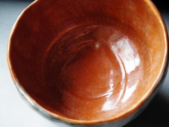裏千家十四代 淡々斎花押 小川長楽造 黒茶碗 共箱 保証品 (赤楽 裏千家十四代 淡々斎花押 小川長楽造 黒茶碗 共箱 保証品 (赤楽