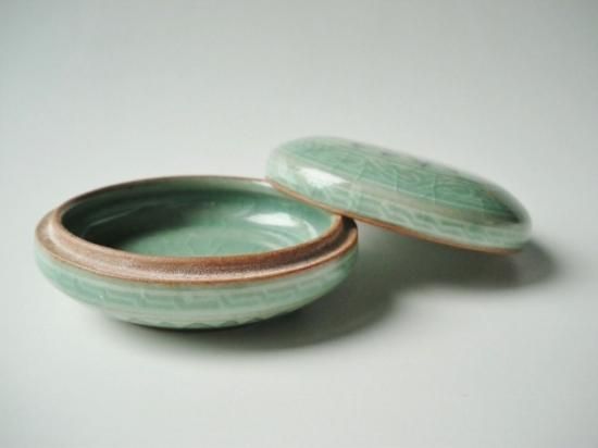 福袋 公式 高麗青磁香合 栗林園 茶道具販売 - (共箱)柳海剛 香炉、香合