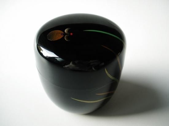 早苗蛍蒔絵 中棗 (共箱)竹内幸斎 - 茶道具販売 栗林園