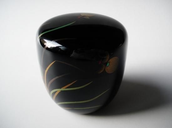 蒔絵師 前端欣斎 引きちぎっ 蛍蒔絵 大棗 共箱 茶道具