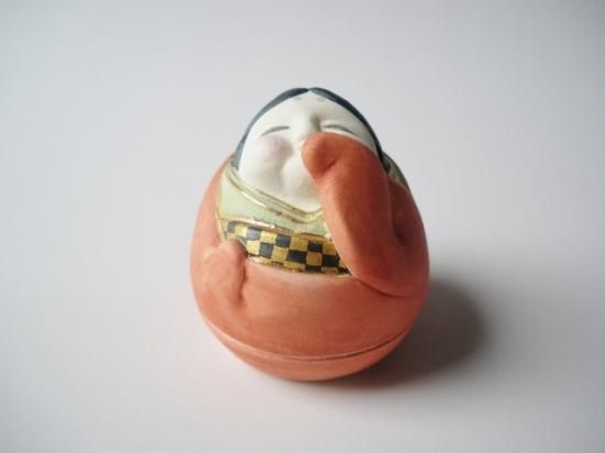 日本限定 お多福香合 (共箱)今岡三四郎 - 茶道具販売 栗林園 工芸品