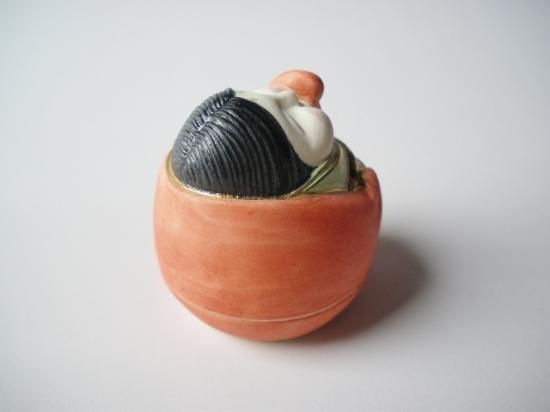 茶器/茶道具 香合】 翁面箱(二重重ね) 今岡三四郎作 組み入れ 茶器/茶道具 香合】 翁面箱(二重重ね) 今岡三四郎作 組み入れ