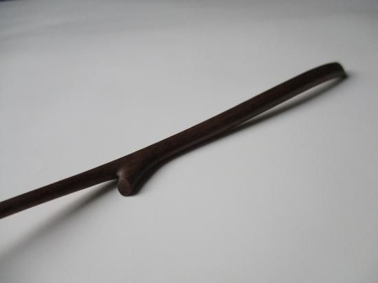 ウォールナット 茶杓 葉っぱ形 (共筒)久野輝幸 - 茶道具販売 栗林園