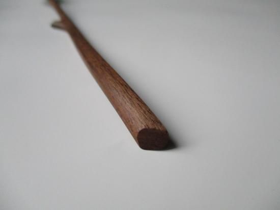 ウォールナット 茶杓 葉っぱ形 (共筒)久野輝幸 - 茶道具販売 栗林園