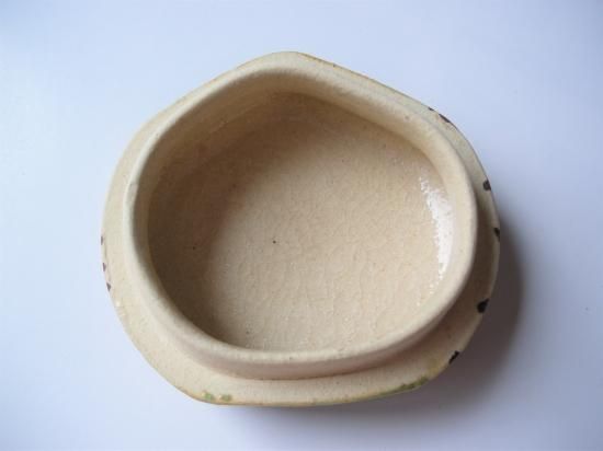 織部香合 (共箱)加藤芳右衛門 - 茶道具販売 栗林園
