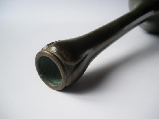 古銅 大名物写 鶴一声花入 (共箱)一ノ瀬宗辰 - 茶道具販売 栗林園 古銅 大名物写 鶴一声花入 (共箱)一ノ瀬宗辰 - 茶道具販売 栗林園