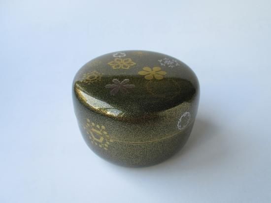 雪華蒔絵　雪花蒔絵　中棗　剛山箱 雪華蒔絵平棗 (紙箱)東雲 - 茶道具販売 栗林園