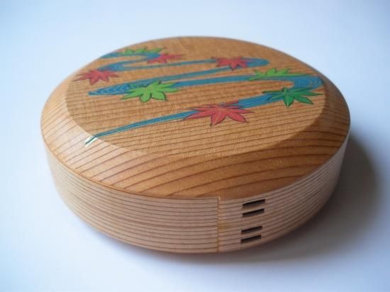 木地曲 竜田川絵香合 (共箱)初代 橋村萬象 - 茶道具販売 栗林園