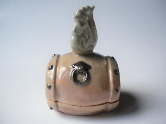 15代　坂倉新兵衛　陶器製香合 萩焼 トリ香合 (共箱)十五代 坂倉新兵衛 - 茶道具販売 栗林園