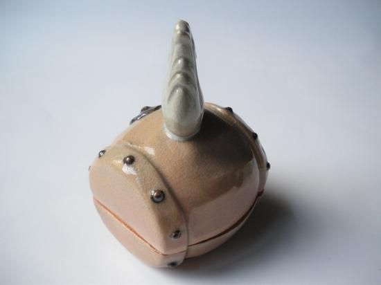 萩焼 トリ香合 (共箱)十五代 坂倉新兵衛 - 茶道具販売 栗林園