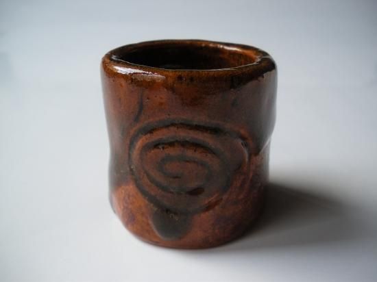 大樋焼 渦紋蓋置 (共箱)九代 大樋長左衛門 - 茶道具販売 栗林園