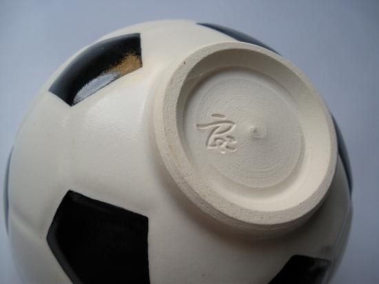 サッカーボール茶碗 (共箱)中村良二 - 茶道具販売 栗林園