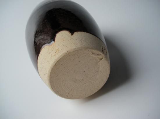 膳所焼 槍鞘写 茶入 (共箱)陽炎園 岩崎新定 - 茶道具販売 栗林園