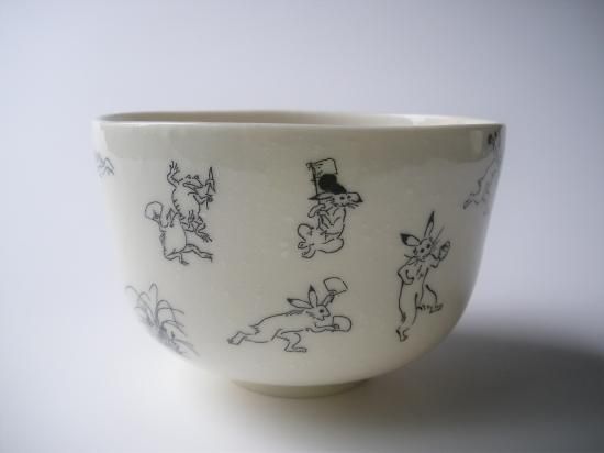 野球 鳥獣戯画茶碗 (紙箱)花月窯 - 茶道具販売 栗林園