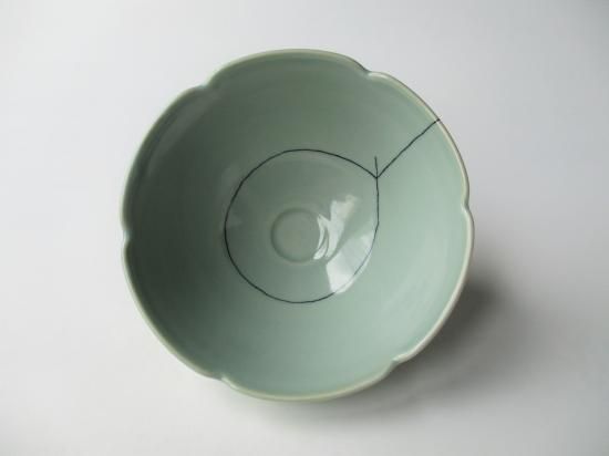 【茶道具】茶碗 妙見窯 青磁 馬蝗絆写 ◇ 茶道具 青磁 茶碗 【名物 青磁馬蝗絆写 茶碗 】 妙見窯 今岡
