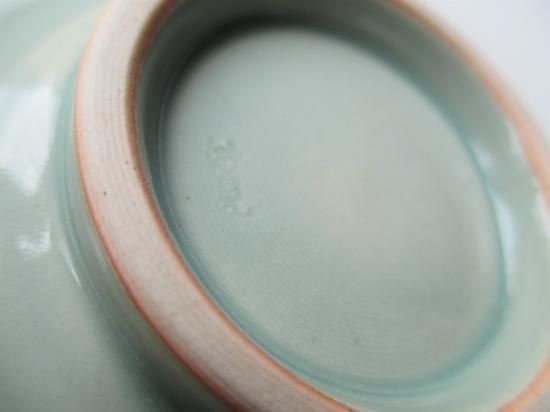 青磁 馬蝗絆写茶碗 (共箱)今岡妙見 - 茶道具販売 栗林園