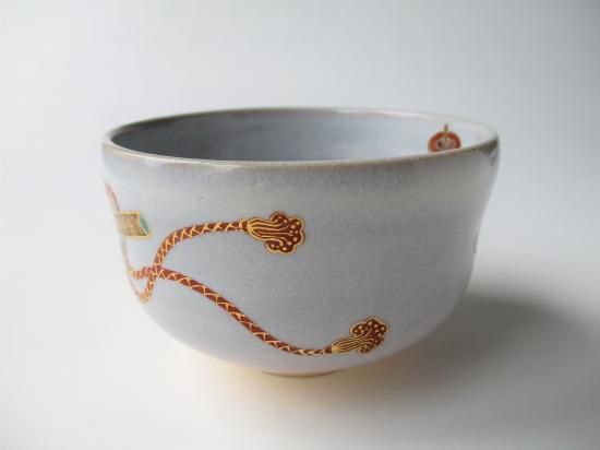 灰釉 玩具絵茶碗 (極箱)手塚石雲 和代極 - 茶道具販売 栗林園