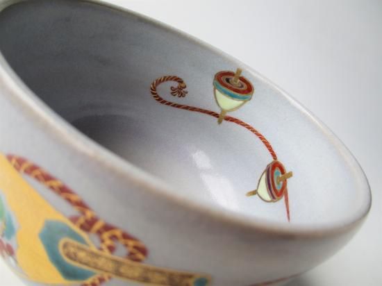 灰釉 玩具絵茶碗 (極箱)手塚石雲 和代極 - 茶道具販売 栗林園