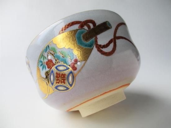灰釉 玩具絵茶碗 (極箱)手塚石雲 和代極 - 茶道具販売 栗林園