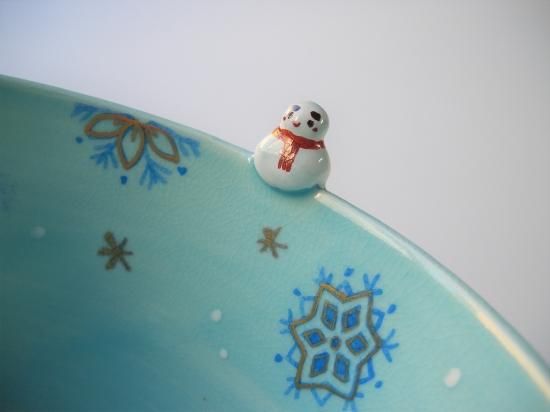 雪華に雪だるま茶碗 (紙箱)東山深山 - 茶道具販売 栗林園