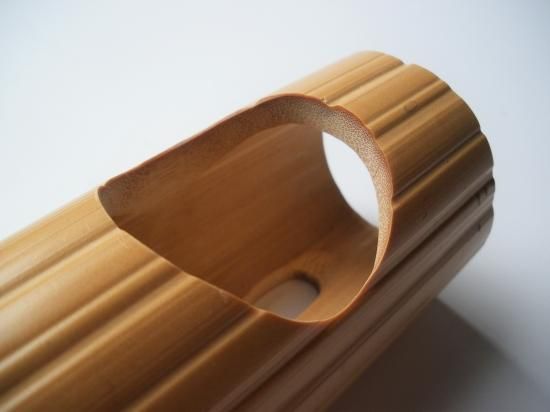 シボ竹 円窓切尺八花入 (化粧箱)宮下竹憲 - 茶道具販売 栗林園