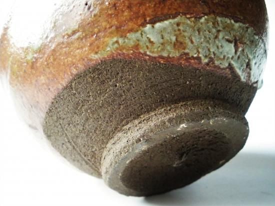 茶道具　登窯　木村盛和作　自然灰釉　茶碗　共布共箱　C　R7477 茶道具 登窯 木村盛和作 自然灰釉 茶碗 共布共箱 C R7477