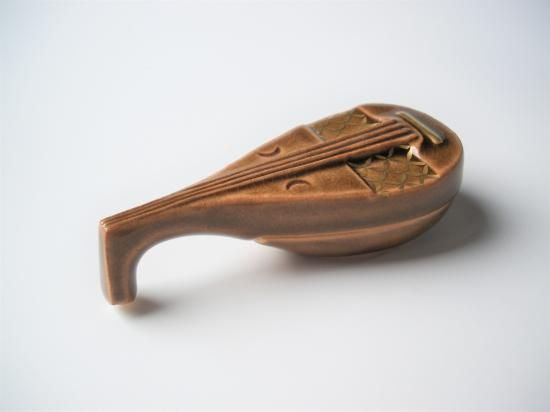 琵琶香合 (共箱)今岡三四郎 - 茶道具販売 栗林園