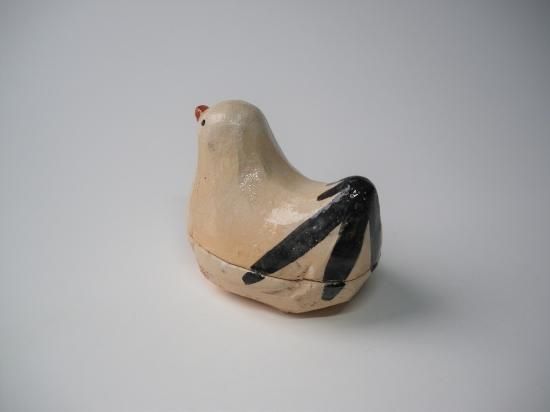 輝い 今戸焼 都鳥香合 (共箱)五代 白井靖二郎 - 茶道具販売 栗林園 工芸品