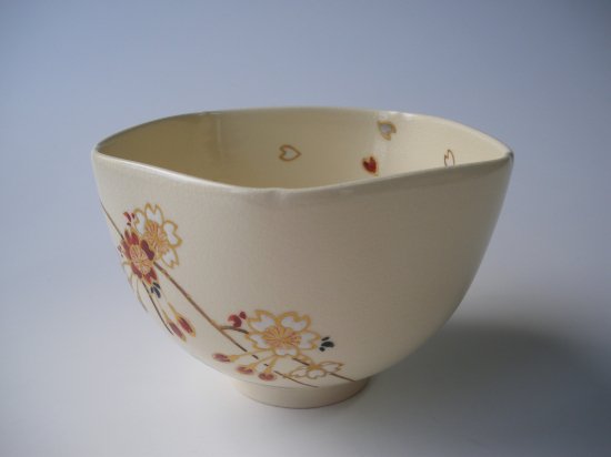 色絵 桜茶碗 (共箱)山川敦司 - 茶道具販売 栗林園