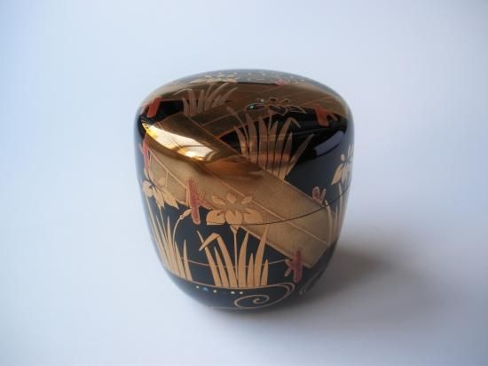 八ツ橋蒔絵大棗 (共箱)竹内幸斎 - 茶道具販売 栗林園
