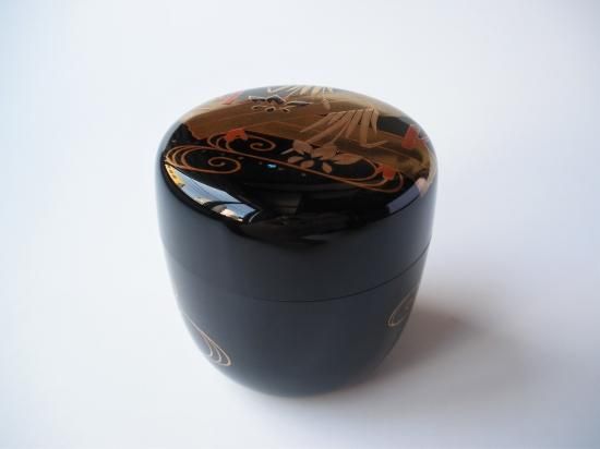 八ツ橋蒔絵大棗 (共箱)竹内幸斎 - 茶道具販売 栗林園 八ツ橋蒔絵大棗 (共箱)竹内幸斎 - 茶道具販売 栗林園