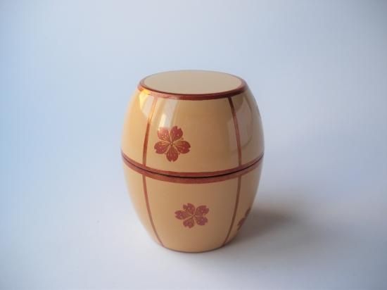 峰月庵 喜寿の祝棗 七十七の内桜吹雪