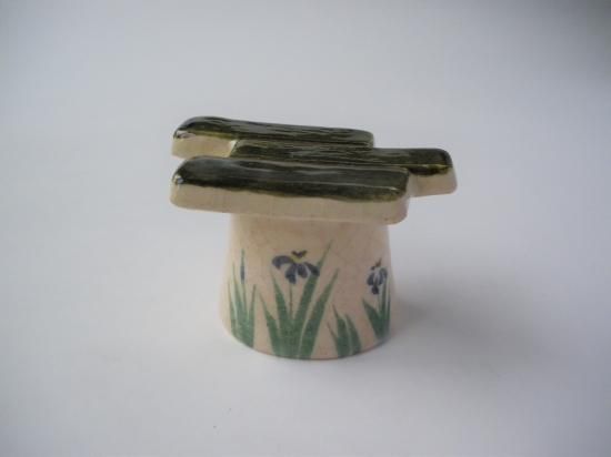 八ツ橋蓋置 (紙箱)北野焼 - 茶道具販売 栗林園