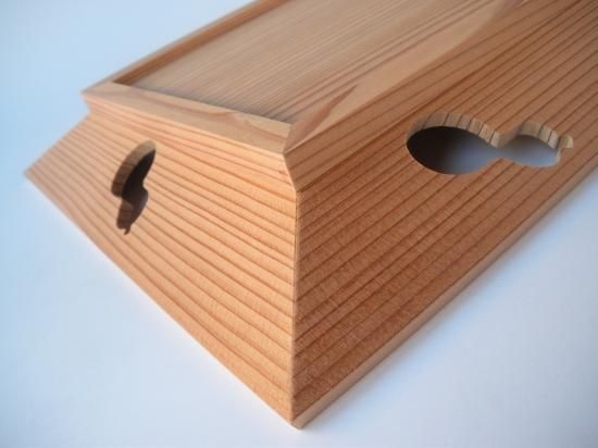 六瓢透し 杉四方盆 (紙箱) - 茶道具販売 栗林園