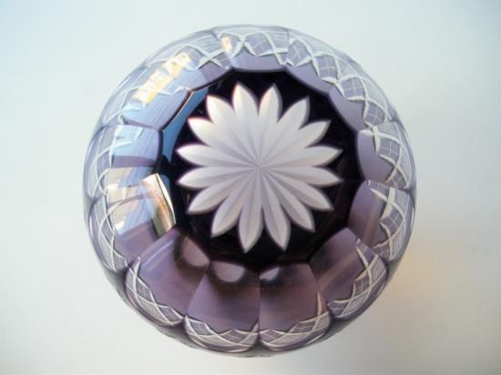 江戸切子 江戸紫色振出し (紙箱)東太武朗工房 - 茶道具販売 栗林園