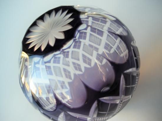 江戸切子 江戸紫色振出し (紙箱)東太武朗工房 - 茶道具販売 栗林園