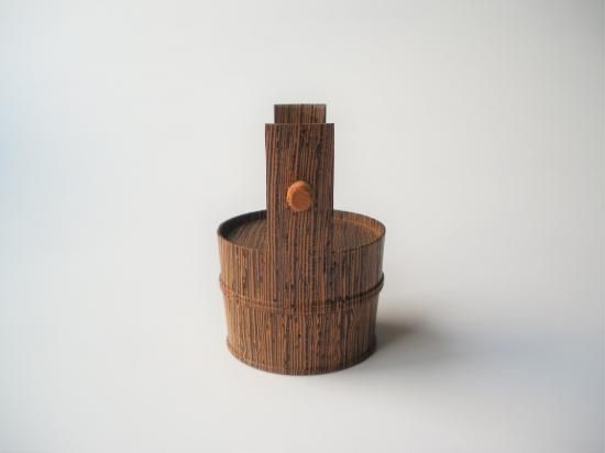 鉄刀木 桶香合 (共箱)中村湖彩 - 茶道具販売 栗林園