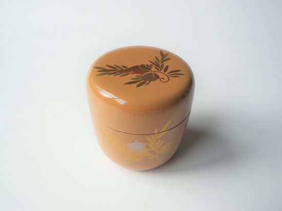 白漆 海松貝蒔絵中棗 (紙箱) 木製 二度塗 - 茶道具販売 栗林園