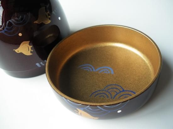 茶道具 棗 茶入 和紙貼 山水 蒔絵 中棗 宗貴作【匿名配送】 茶道具 棗 茶入 和紙貼 山水 蒔絵 中棗 宗貴作【匿名配送】