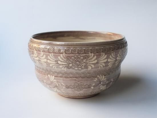 茶道具　水壷　広州窯　彫三嶋 茶道具 水壷 広州窯 彫三嶋