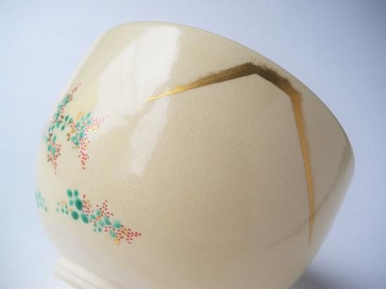 仁清写 秋の富士茶碗 (共箱)七代 高橋道八 - 茶道具販売 栗林園