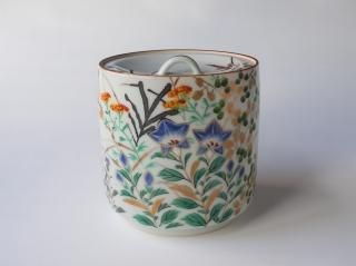 H06613大明萬暦年製染付花唐草文様水差茶道具