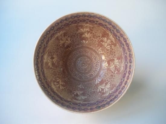 紫彩華紋茶碗 G-6 (共箱)森里陶楽 - 茶道具販売 栗林園 紫彩華紋茶碗 G-6 (共箱)森里陶楽 - 茶道具販売 栗林園