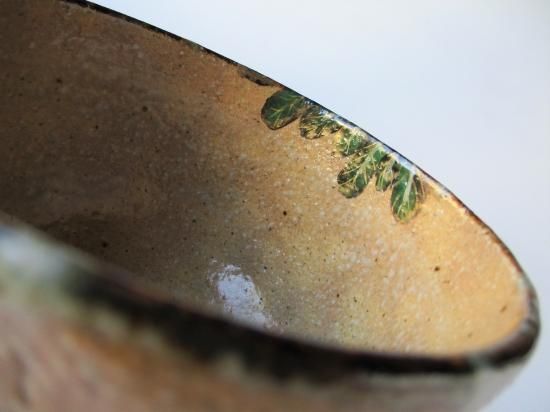 灰釉 蕪絵茶碗 (共箱)中村良二 - 茶道具販売 栗林園